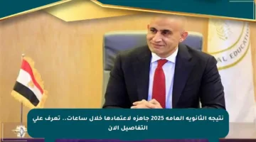 نتيجة الثانوية العامة 2025 جاهزة لاعتمادها خلال ساعات.. تعرف على التفاصيل الآن